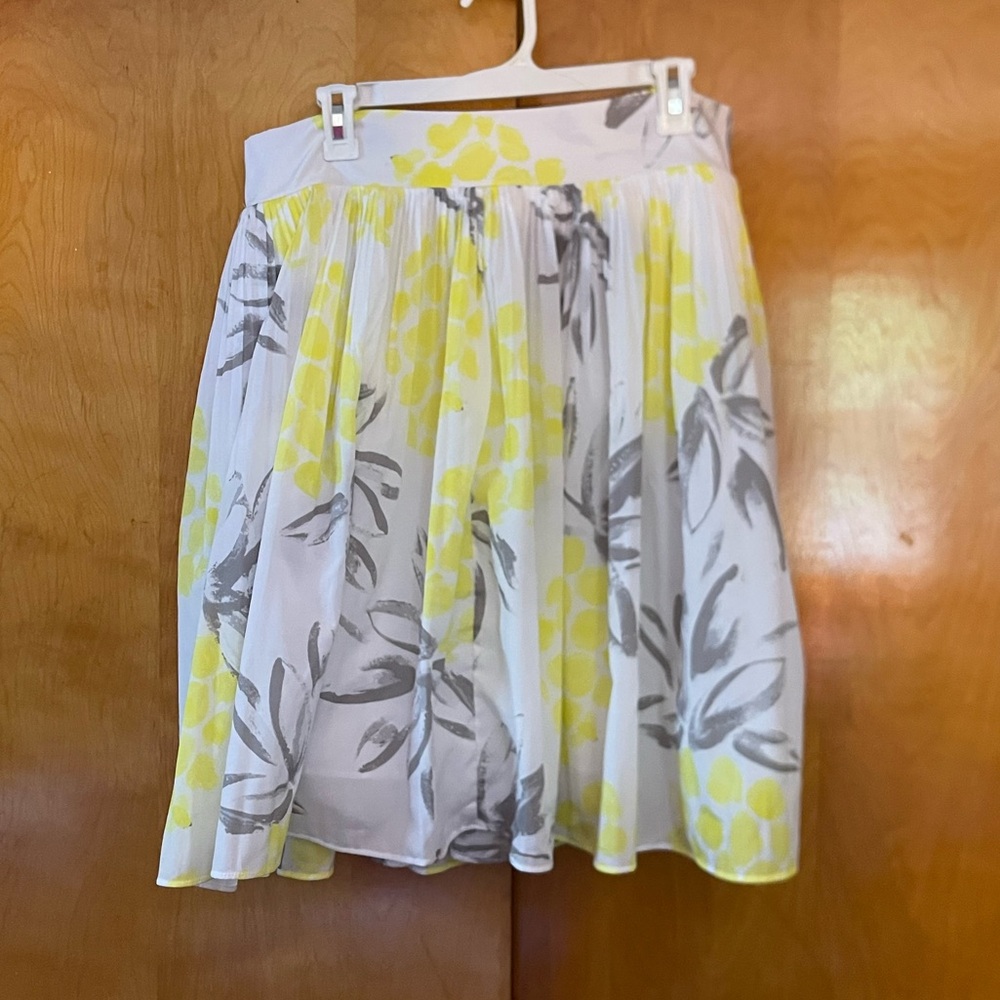 Merona White and Yellow Smocked Garment